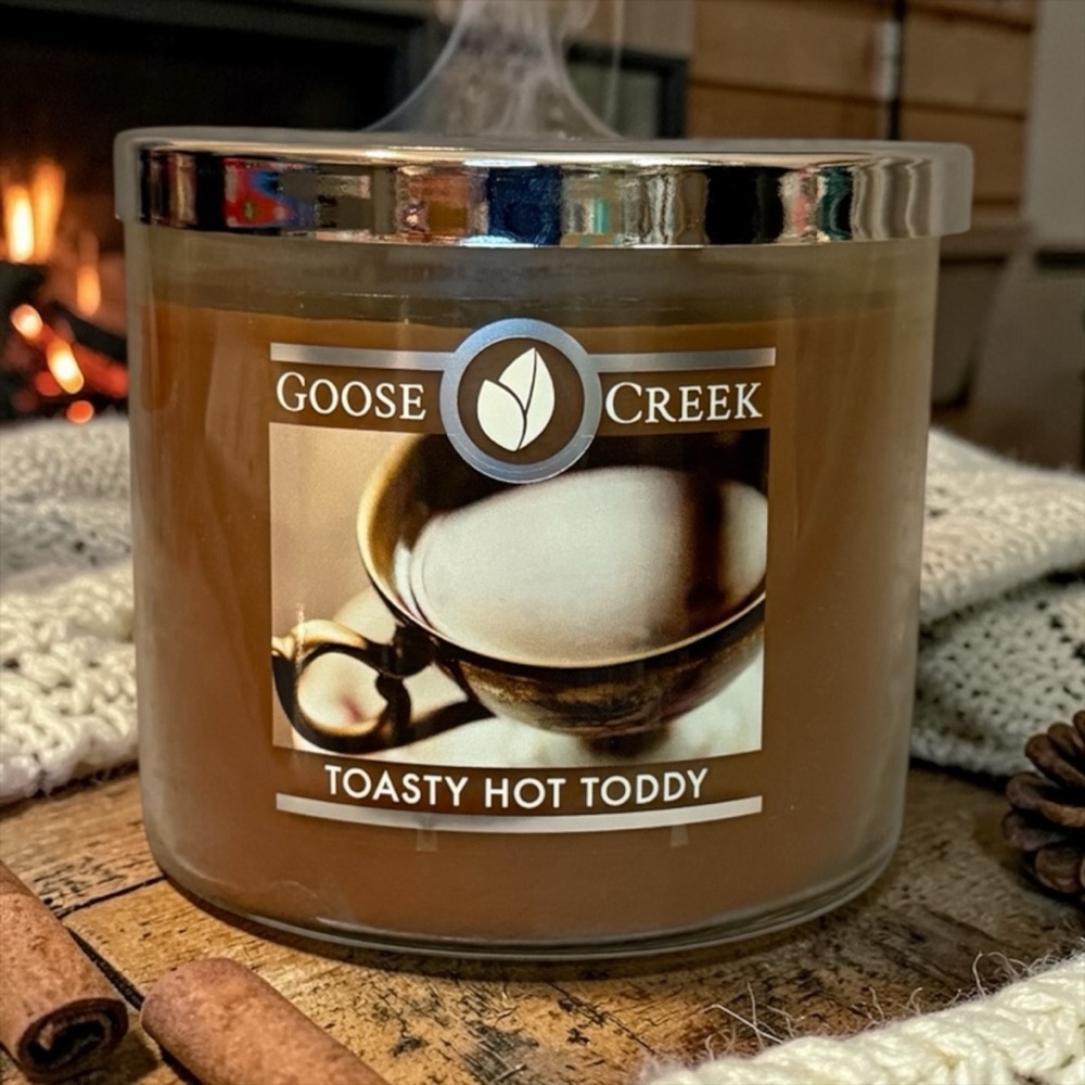 🤎GOOSE CREEK🤎Toasty Hot Toddy Soy Wax Blend 3-Wick Candle/NIP